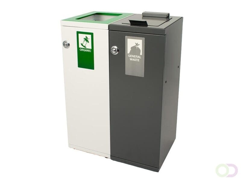 Modulaire Afvalbak met Deur en Zakhouder 55 liter grijs - VB 946760 - Afbeelding 4
