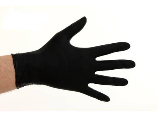 Soft Nitril handschoenen poedervrij Large zwart 10x100/ds - 651303 L