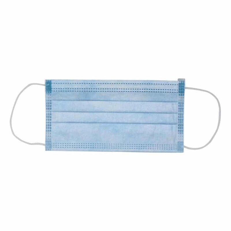 Non-Woven mondmasker met oor elastiek 3-laags blauw - 20 x 50 stuks/ds (1000 stuks) - 6598887 - Afbeelding 2