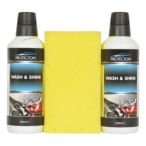 Protecton Wash & Shine Set 2x 500ml met Spons