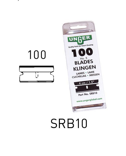 Unger Glasschrapermessen Carbon 4 cm 100 stuks - SRB10