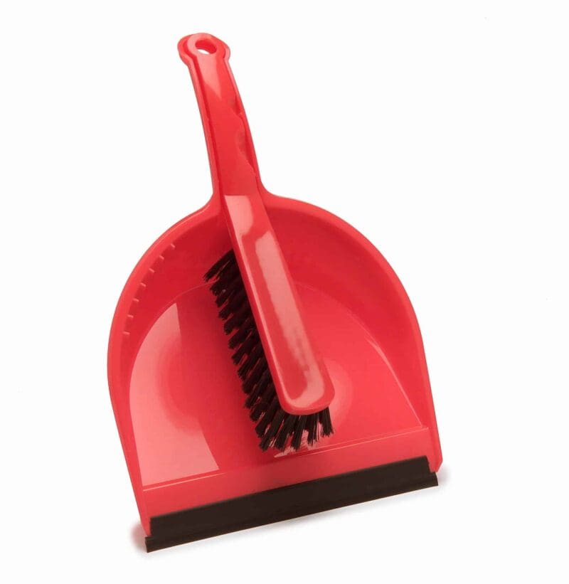 Stoffer en blik met rubber rand rood - 10090162