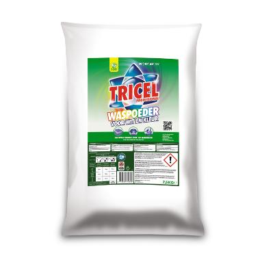 Tricel waspoeder wit & kleur zak 7,5Kg - ca 100 wasbeurten - 53517