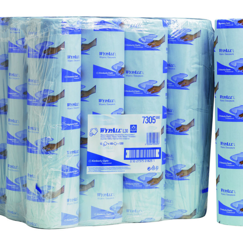 Wypall L30 poetsdoek 2-lgs blauw 100 dk 38 mtr