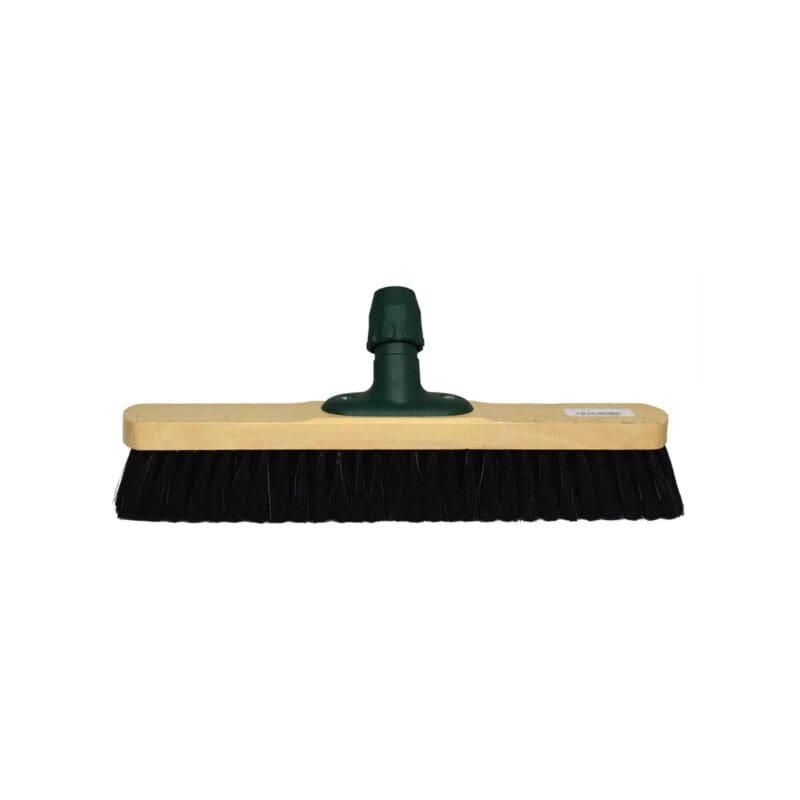 Zaalveger hout met universele steelbevestiging gemengd haar 40cm - 10120314