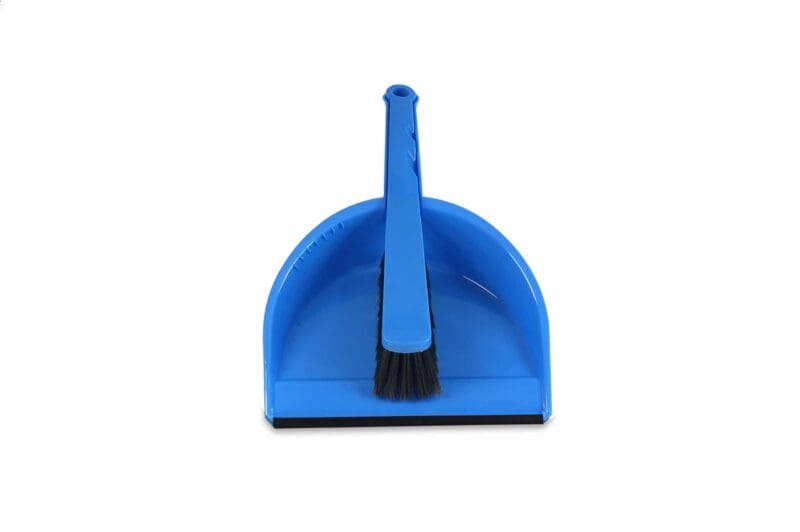 Stoffer en blik met rubber rand blauw - 10090160
