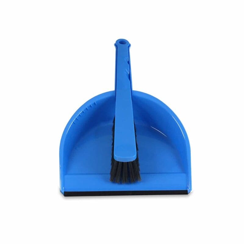 Stoffer en blik met rubber rand blauw - 10090160
