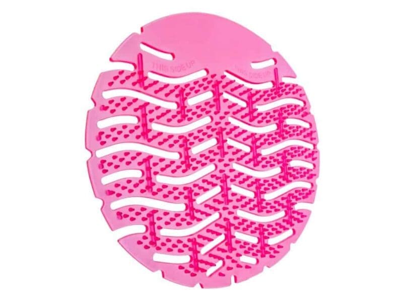 Urinoirmatten met anti-spathaartjes Melon roze 10 stuks/ds - 497411